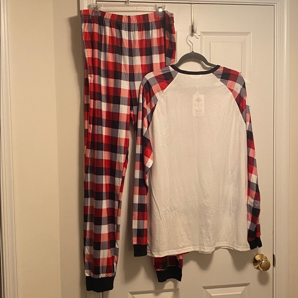 PatPat Santa Plaid Men’s Pajama Set…size 2XL - Picture 2 of 6